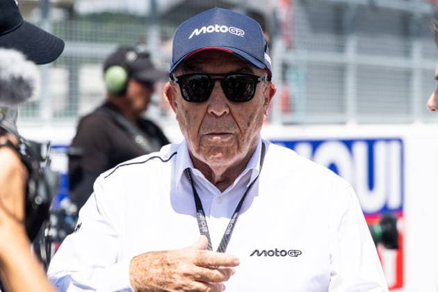 GER, Großer Preis von Deutschland, MotoGP. 11. Lauf, FIM Motorrad-Weltmeisterschaft. 12.07.2026, Sachsenring, Hohenstein-Ernstthal, GER, Großer Preis von Deutschland, MotoGP. 11. Lauf, FIM Motorrad-Weltmeisterschaft. Carmelo Ezpeleta, CEO Dorna Sports Â Foto: Alexander Trienitz Hohenstein-Ernstthal Sachsenring Sachsen Deutschland *** GER, German Grand Prix, MotoGP Round 11, FIM Motorcycle World Championship, July 12, 2026, Sachsenring, Hohenstein Ernstthal, GER, German Grand Prix, MotoGP Round 11, FIM Motorcycle World Championship Carmelo Ezpeleta, CEO of Dorna Sports Photo by Alexander Trienitz Hohenstein Ernstthal Sachsenring Saxony Germany