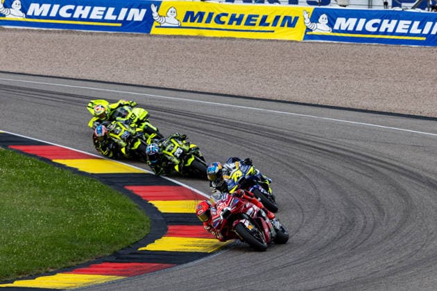 GER, Großer Preis von Deutschland, MotoGP. 11. Lauf, FIM Motorrad-Weltmeisterschaft. 12.07.2026, Sachsenring, Hohenstein-Ernstthal, GER, Großer Preis von Deutschland, MotoGP. 11. Lauf, FIM Motorrad-Weltmeisterschaft. 93, Marc Marquez, Ducati Lenovo Team, 73, Alex Marquez, BK8 Gresini Racing MotoGP, 25, Raul Fernandez, SuperFile Trackhouse MotoGP Team Â Foto: Alexander Trienitz Hohenstein-Ernstthal Sachsenring Sachsen Deutschland *** GER, German Grand Prix, MotoGP Round 11, FIM Motorcycle World Championship, July 12, 2026, Sachsenring, Hohenstein Ernstthal, GER, German Grand Prix, MotoGP Round 11, FIM Motorcycle World Championship 93, Marc Marquez, Ducati Lenovo Team, 73, Alex Marquez, BK8 Gresini Racing MotoGP, 25, Raúl Fernández, SuperFile Trackhouse MotoGP Team. Photo by Alexander Trienitz, Hohenstein Ernstthal, Sachsenring, Saxony, Germany