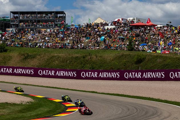 GER, Großer Preis von Deutschland, MotoGP. 11. Lauf, FIM Motorrad-Weltmeisterschaft. 12.07.2026, Sachsenring, Hohenstein-Ernstthal, GER, Großer Preis von Deutschland, MotoGP. 11. Lauf, FIM Motorrad-Weltmeisterschaft. 93, Marc Marquez, Ducati Lenovo Team, 73, Alex Marquez, BK8 Gresini Racing MotoGP, 25, Raul Fernandez, SuperFile Trackhouse MotoGP Team Â Foto: Alexander Trienitz Hohenstein-Ernstthal Sachsenring Sachsen Deutschland *** GER, German Grand Prix, MotoGP Round 11, FIM Motorcycle World Championship, July 12, 2026, Sachsenring, Hohenstein Ernstthal, GER, German Grand Prix, MotoGP Round 11, FIM Motorcycle World Championship 93, Marc Marquez, Ducati Lenovo Team, 73, Alex Marquez, BK8 Gresini Racing MotoGP, 25, Raúl Fernández, SuperFile Trackhouse MotoGP Team. Photo by Alexander Trienitz, Hohenstein Ernstthal, Sachsenring, Saxony, Germany