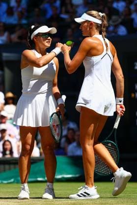 Hanyu Guo and Kristina Mladenovic celebrate victory in the Ladies Doubles Final Wimbledon Tennis Championships, Day 14, The All England Lawn Tennis and Croquet Club, London, UK - 12 Jul 2026London The All England Lawn Tennis and United Kingdom  Copyright: xJamesxMarsh Shutterstockx 16981035cl