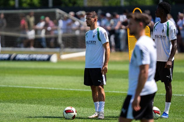 Kevin Stoeger (Borussia Moenchengladbach, 07) Trainingsauftakt VfL Borussia Moenchengladbach, Fussball, 1. Bundesliga, Saison 2026 2027, 12.07.2026 DFL REGULATIONS PROHIBIT ANY USE OF PHOTOGRAPHS AS IMAGE SEQUENCES AND OR QUASI-VIDEO Trainingsauftakt VfL Borussia Moenchengladbach, Fussball, 1. Bundesliga, Saison 2026 2027, 12.07.2026 Moenchengladbach *** Kevin Stoeger, Borussia Mönchengladbach, July 7: Start of Training for VfL Borussia Mönchengladbach, Soccer, Bundesliga 1, 2026–2027 Season, July 12, 2026 DFL regulations prohibit any use of photographs as image sequences and or quasi-video. Start of training for VfL Borussia Mönchengladbach, soccer, Bundesliga 1, 2026–2027 Season, July 12, 2026, Mönchengladbach Copyright: xEibner-Pressefoto J.xDerondeaux EP_JDU