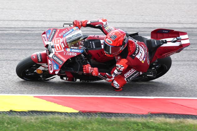 Hohenstein-Ernstthal, 12.07.26: Motorrad Grand Prix Deutschland 2026, Sachsenring. Marc Marquez (ESP) vom Ducati Lenovo Team faehrt auf der Strecke und gewinnt das Rennen. Motorrad Grand Prix Germany 2025 *** Hohenstein Ernstthal, July 12, 2026: 2026 German Motorcycle Grand Prix, Sachsenring. Marc Marquez (ESP) of the Ducati Lenovo Team races on the track and wins the 2025 German Motorcycle Grand Prix.