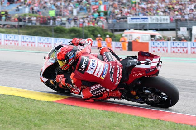 Hohenstein-Ernstthal, 12.07.26: Motorrad Grand Prix Deutschland 2026, Sachsenring. Marc Marquez (ESP) vom Ducati Lenovo Team faehrt auf der Strecke und gewinnt das Rennen. Motorrad Grand Prix Germany 2025 *** Hohenstein Ernstthal, July 12, 2026: 2026 German Motorcycle Grand Prix, Sachsenring. Marc Marquez (ESP) of the Ducati Lenovo Team races on the track and wins the 2025 German Motorcycle Grand Prix.
