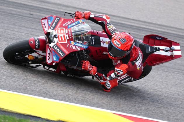 Hohenstein-Ernstthal, 12.07.26: Motorrad Grand Prix Deutschland 2026, Sachsenring. Marc Marquez (ESP) vom Ducati Lenovo Team faehrt auf der Strecke und gewinnt das Rennen. Motorrad Grand Prix Germany 2025 *** Hohenstein Ernstthal, July 12, 2026: 2026 German Motorcycle Grand Prix, Sachsenring. Marc Marquez (ESP) of the Ducati Lenovo Team races on the track and wins the 2025 German Motorcycle Grand Prix.