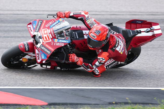 Hohenstein-Ernstthal, 12.07.26: Motorrad Grand Prix Deutschland 2026, Sachsenring. Marc Marquez (ESP) vom Ducati Lenovo Team faehrt auf der Strecke und gewinnt das Rennen. Motorrad Grand Prix Germany 2025 *** Hohenstein Ernstthal, July 12, 2026: 2026 German Motorcycle Grand Prix, Sachsenring. Marc Marquez (ESP) of the Ducati Lenovo Team races on the track and wins the 2025 German Motorcycle Grand Prix.