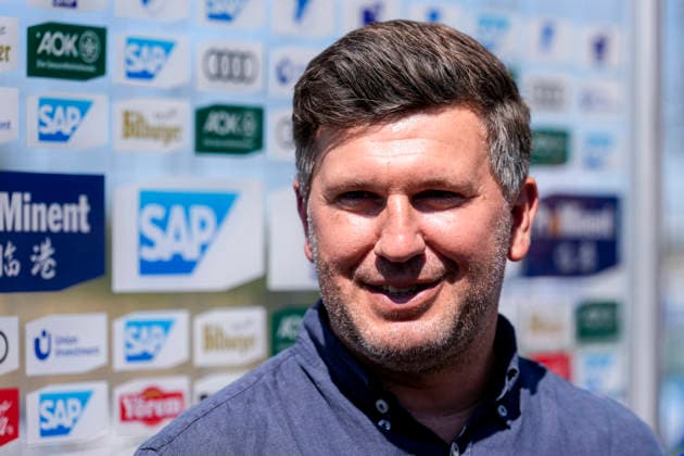 Andreas Schicker (Geschäftsführer Hoffenheim), Einzelbild, Einzelfoto, Aktion, Action, Freude, freuen, freut sich, freundlich, fröhlich, glücklich, strahlend, optimistisch, 12.07.2026, Zuzenhausen (Deutschland), Fussball, Bundesliga, Trainingsauftakt TSG 1899 Hoffenheim, DFB DFL REGULATIONS PROHIBIT ANY USE OF PHOTOGRAPHS AS IMAGE SEQUENCES AND OR QUASI-VIDEO. *** Andreas Schicker, Managing Director of Sports, Hoffenheim, single image, single photo, action, joy, happy, delighted, friendly, cheerful, happy, beaming, optimistic, July 12, 2026, Zuzenhausen, Germany, soccer, Bundesliga, start of training for TSG 1899 Hoffenheim, DFB and DFL regulations prohibit any use of photographs as image sequences and or quasi-video xozx