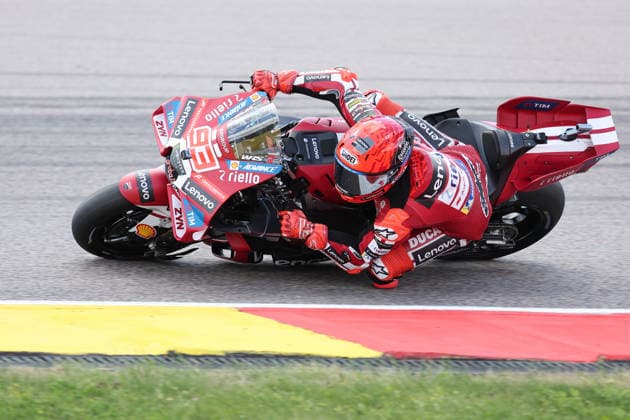Hohenstein-Ernstthal, 12.07.26: Motorrad Grand Prix Deutschland 2026, Sachsenring. Marc Marquez (ESP) vom Ducati Lenovo Team faehrt auf der Strecke und gewinnt das Rennen. Motorrad Grand Prix Germany 2025 *** Hohenstein Ernstthal, July 12, 2026: 2026 German Motorcycle Grand Prix, Sachsenring. Marc Marquez (ESP) of the Ducati Lenovo Team races on the track and wins the 2025 German Motorcycle Grand Prix.