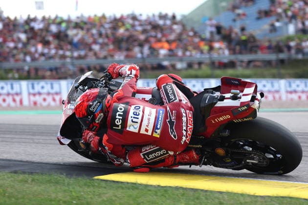 Hohenstein-Ernstthal, 12.07.26: Motorrad Grand Prix Deutschland 2026, Sachsenring. Marc Marquez (ESP) vom Ducati Lenovo Team faehrt auf der Strecke und gewinnt das Rennen. Motorrad Grand Prix Germany 2025 *** Hohenstein Ernstthal, July 12, 2026: 2026 German Motorcycle Grand Prix, Sachsenring. Marc Marquez (ESP) of the Ducati Lenovo Team races on the track and wins the 2025 German Motorcycle Grand Prix.