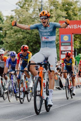CYCLING - Tour of Austria 2026 LANGENLOIS,AUSTRIA,12.JUL.26 - CYCLING - Tour of Austria, stage 5, Langenlois - Wien. Image shows the rejoicing of Bob Jungels (LUX NETCOMPANY INEOS).  GEPAxpictures xAlexanderxSolc