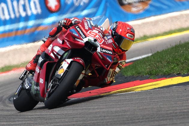 Hohenstein-Ernstthal, 12.07.26: Motorrad Grand Prix Deutschland 2026, Sachsenring. Marc Marquez (ESP) vom Ducati Lenovo Team faehrt auf der Strecke und gewinnt das Rennen. Motorrad Grand Prix Germany 2025 *** Hohenstein Ernstthal, July 12, 2026: 2026 German Motorcycle Grand Prix, Sachsenring. Marc Marquez (ESP) of the Ducati Lenovo Team races on the track and wins the 2025 German Motorcycle Grand Prix.