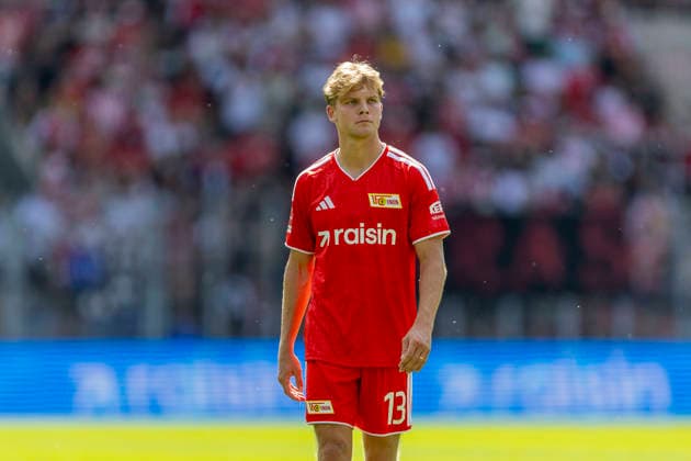 GER, Jena, Fussball, Testspiel, FC Carl-Zeiss Jena vs. 1. FC Union Berlin im Bild v.l.: Andras Schaefer (1. FC Union Berlin 13), 12.07.2026, Ernst-Abbe Sportfeld Jena DFB REGULATIONS PROHIBIT ANY USE OF PHOTOGRAPHS AS IMAGE SEQUENCES AND OR QUASI-VIDEO, *** GER, Jena, Soccer, Friendly Match, FC Carl Zeiss Jena vs. 1. FC Union Berlin (pictured, from left: Andras Schaefer, 1. FC Union Berlin 13), July 12, 2026, Ernst Abbe Sportfeld, Jena. DFB regulations prohibit any use of photographs as image sequences and or quasi-video, Copyright: HMBxMedia PaulxFritz