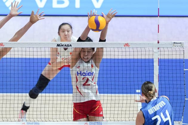 RECORD DATE NOT STATED Volleyball Nations League Hong Kong 2026 - Day 5 Zhuang Yushan (No.2) from team China during the match between Italy and China at Volleyball Nations League Hong Kong 2026 on July 12, 2026 in Hong Kong. (Photo by Ellan Mad Nexpher Images) Hong Kong