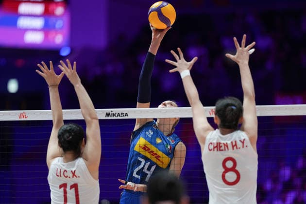 Sport Bilder des Tages RECORD DATE NOT STATED Volleyball Nations League Hong Kong 2026 - Day 5 Ekaterina Antropova (No.24) from team Italy during the match between Italy and China at Volleyball Nations League Hong Kong 2026 on July 12, 2026 in Hong Kong. (Photo by Ellan Mad Nexpher Images) Hong Kong