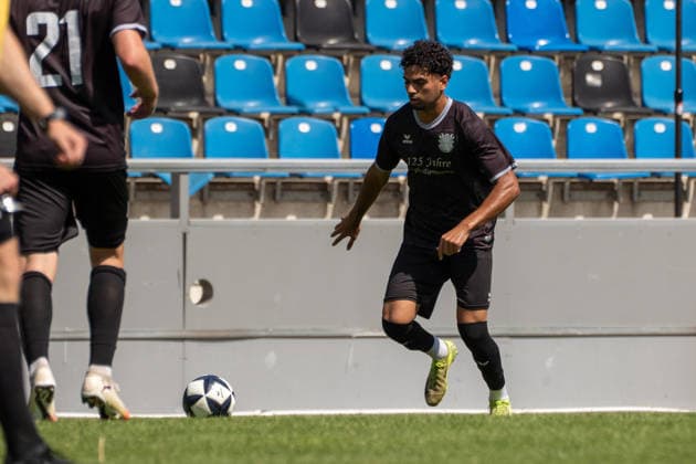 12.07.2026, xhfmx, Fussball Testspiel, FSV Frankfurt - RW Walldorf Mohamed Akhouaji (29,FSV Frankfurt) (DFL DFB REGULATIONS PROHIBIT ANY USE OF PHOTOGRAPHS as IMAGE SEQUENCES and or QUASI-VIDEO) *** July 12, 2026, xhfmx, Soccer Friendly Match, FSV Frankfurt vs. RW Walldorf, Mohamed Akhouaji 29, FSV Frankfurt. DFL and DFB regulations prohibit any use of photographs as image sequences and or quasi-video.