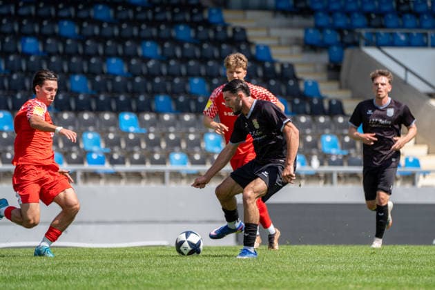 12.07.2026, xhfmx, Fussball Testspiel, FSV Frankfurt - RW Walldorf Sinan Orhan (12, FSV Frankfurt) (DFL DFB REGULATIONS PROHIBIT ANY USE OF PHOTOGRAPHS as IMAGE SEQUENCES and or QUASI-VIDEO) *** July 12, 2026, xhfmx, Soccer Friendly Match, FSV Frankfurt vs. RW Walldorf, Sinan Orhan 12, FSV Frankfurt. DFL and DFB regulations prohibit any use of photographs as image sequences and or quasi-video.