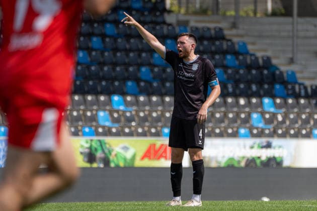12.07.2026, xhfmx, Fussball Testspiel, FSV Frankfurt - RW Walldorf Tim Weißmann (4, FSV Frankfurt) (DFL DFB REGULATIONS PROHIBIT ANY USE OF PHOTOGRAPHS as IMAGE SEQUENCES and or QUASI-VIDEO) *** July 12, 2026, xhfmx, Soccer Friendly Match, FSV Frankfurt vs. RW Walldorf, Tim Weißmann 4, FSV Frankfurt. DFL and DFB regulations prohibit any use of photographs as image sequences and or quasi-video.