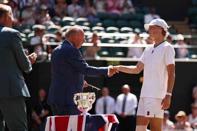 Cruz Hewitt, runner-up in the Boys Singles Final Wimbledon Tennis Championships, Day 14, The All England Lawn Tennis and Croquet Club, London, UK - 12 Jul 2026London The All England Lawn Tennis and United Kingdom  Copyright: xEllaxLing Shutterstockx 16981034s