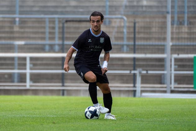 12.07.2026, xhfmx, Fussball Testspiel, FSV Frankfurt - RW Walldorf George Iorga (23, FSV Frankfurt) (DFL DFB REGULATIONS PROHIBIT ANY USE OF PHOTOGRAPHS as IMAGE SEQUENCES and or QUASI-VIDEO) *** July 12, 2026, xhfmx, Soccer Friendly Match, FSV Frankfurt vs. RW Walldorf, George Iorga 23, FSV Frankfurt: DFL and DFB regulations prohibit any use of photographs as image sequences and or quasi-video.