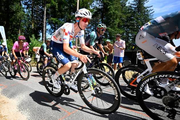 Tour de France 2026 Stage 9 USSEL, FRANCE - JULY 12 : Breuillard Nicolas (FRA) of TotalEnergies during stage 9 of the 113rd edition of Tour de France an UCI World Tour 2.UWT cycling road race stage for Men Elite of 185 km with start in Malemort and finish in Ussel on July 12, 2026 in Ussel, France, 12 07 2026 ( Motordriver Kurt Vandenborre - Ussel France  Copyright: xTomasxSiskx