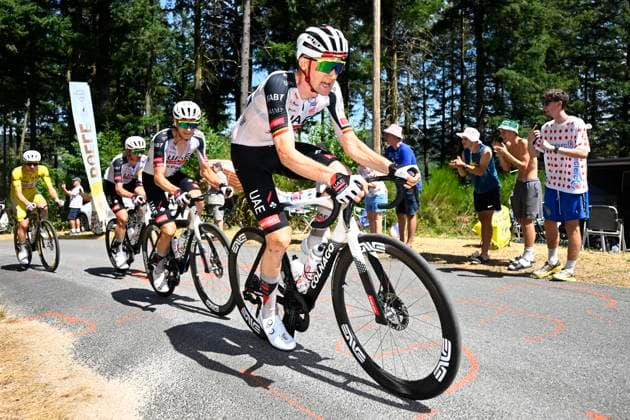 Tour de France 2026 Stage 9 USSEL, FRANCE - JULY 12 : Wellens Tim (BEL) of UAE Team Emirates - XRG during stage 9 of the 113rd edition of Tour de France an UCI World Tour 2.UWT cycling road race stage for Men Elite of 185 km with start in Malemort and finish in Ussel on July 12, 2026 in Ussel, France, 12 07 2026 ( Motordriver Kurt Vandenborre - Ussel France  Copyright: xTomasxSiskx