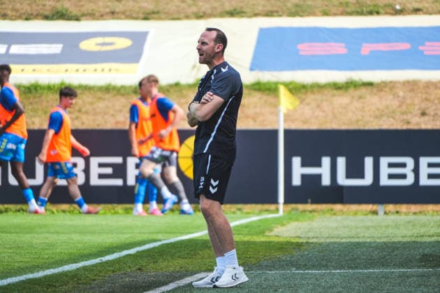 Testspiel - FC Hertha Wels vs. SK Rapid Wien - eww Stadion (Wels, Österreich): Trainer Christian Heinle *** Friendly Match: FC Hertha Wels vs. SK Rapid Vienna at eww Stadium, Wels, Austria; Coach: Christian Heinle Copyright: xLukasxBierederx