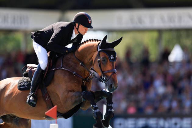 Andreas Schou from Denmark rides the horse Napoli vh Nederassenthof during the international show jumping Grand Prix at the Falsterbo horse show in Falsterbo, Sweden July 12, 2026. FALSTERBO SWEDEN x10600x *** Andreas Schou of Denmark rides the horse Napoli vh Nederassenthof during the international show jumping Grand Prix at the Falsterbo Horse Show in Falsterbo, Sweden, on July 12, 2026. FALSTERBO, SWEDEN x10600x  Copyright: xAndreasxHillergren TTx FALSTERBO HORSE SHOW 2026