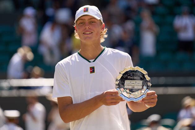 2026 Wimbledon, July 12, Boys™ Final LONDON, - JULY 12: Cruz Hewitt of Australia with runner up trophy after the 2026 Wimbledon, July 12, Mens Final at The all England club, Wimbledon on July 12, 2026 in London, GBR. London The all England club, Wimbledon GBR Copyright: xPeterxvanxdenxBerg ISIxPhotosx 9500
