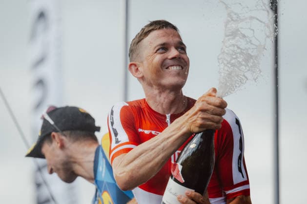 CYCLING - Tour of Austria 2026 LANGENLOIS,AUSTRIA,12.JUL.26 - CYCLING - Tour of Austria, stage 5, Langenlois - Wien. Image shows the rejoicing of Gregor Muehlberger (AUT AUSTRIA).  GEPAxpictures xAlexanderxSolc