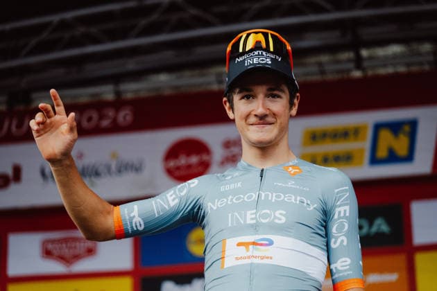 CYCLING - Tour of Austria 2026 LANGENLOIS,AUSTRIA,12.JUL.26 - CYCLING - Tour of Austria, stage 5, Langenlois - Wien. Image shows the rejoicing of Andrew August (USA NETCOMPANY INEOS).  GEPAxpictures xAlexanderxSolc