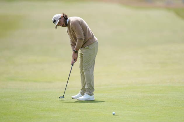 NORTH BERWICK, SCOTLAND - JULY 12: Tommy Fleetwood putts on the second green during Round 4 of the Genesis Scottish Open at the Renaissance Club, North Berwick on July 12, 2026 in North Berwick, Scotland Genesis Scottish Open Round 4