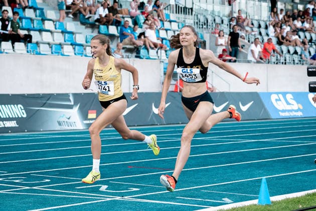 Guttke Helena (RACE Erfurt, 1453, 800m Frauen), Hirt Leni (LG farbtex Nordschwarzwald, 1741, 800m Frauen), GER, Leichtathletik, Athletics, Deutsche Meisterschaften U16 U20, Wattenscheid, 12.07.2026, GER, Leichtathletik, Athletics, Deutsche Meisterschaften U16 U20, Wattenscheid, 12.07.2026 Wattenscheid *** Guttke Helena RACE Erfurt, 1453, Women s 800m, Hirt Leni LG farbtex Nordschwarzwald, 1741, Women s 800m, GER, Track and Field, Athletics, German U16 and U20 Championships, Wattenscheid, July 12, 2026, GER, Track and Field, Athletics, German U16 and U20 Championships, Wattenscheid, July 12, 2026, Wattenscheid Copyright: xStefanxMayerx EP_SMR