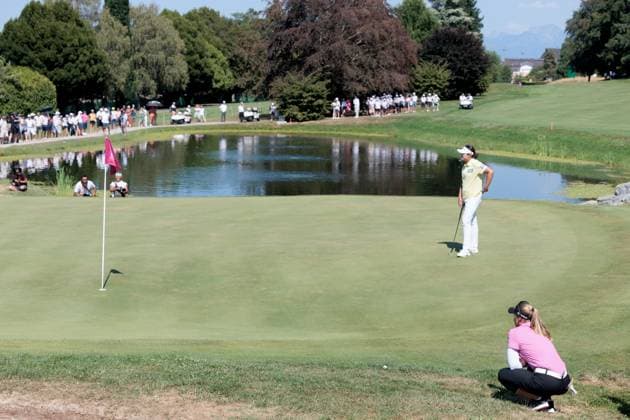 2026 THE ALMUNDI EVIAN CHAMPIONSHIP PHOTOPQR LE DAUPHINE Grégory YETCHMENIZA ; Évian-les-Bains ; 12 07 2026 ; Evian-les-Bains (Haute-Savoie), 11 juillet. 2026 THE ALMUNDI EVIAN CHAMPIONSHIP sur notre photo : Haeran Ryu, remporte le tournoidevant Henderson. Grégory Yetchmeniza Le Dauphiné Libéré Évian-les-Bains Haute-Savoie Rhône-Alpes France  Copyright: xPHOTOPQR LExDAUPHINE MAXPPPxGrégoryxYETCHMENIZAx 20260712JDL2525 20260712JDL2525