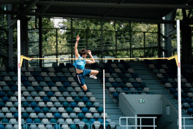 Kribelbauer Ben Silas (LAZ Zweibruecken, 1060, Stabhochsprung Maenner), GER, Leichtathletik, Athletics, Deutsche Meisterschaften U16 U20, Wattenscheid, 12.07.2026, GER, Leichtathletik, Athletics, Deutsche Meisterschaften U16 U20, Wattenscheid, 12.07.2026 Wattenscheid *** Ben Silas Kribelbauer, LAZ Zweibruecken, 1060, Men s Pole Vault, GER, Track and Field, Athletics, German U16 and U20 Championships, Wattenscheid, July 12, 2026, GER, Track and Field, Athletics, German U16 and U20 Championships, Wattenscheid, July 12, 2026, Wattenscheid Copyright: xStefanxMayerx EP_SMR