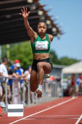 RECORD DATE NOT STATED Norddeutsche Leichtathletik Meisterschaften - Bremen, Deutschland 12.07.2026 BREMEN, DEUTSCHLAND - JULY 12: Josie KRONE (Start Nr. 321, TSG Bergedorf) during the Norddeutsche Leichtathletik Meisterschaften at Bremen on July 12, 2026 in Bremen, Deutschland. *** North German Track and Field Championships, Bremen, Germany, July 12, 2026 BREMEN, GERMANY JULY 12 Josie KRONE Start No. 321, TSG Bergedorf during the North German Track and Field Championships in Bremen on July 12, 2026 in Bremen, Germany Copyright: xBEAUTIFULxSPORTS PeterxWeberx