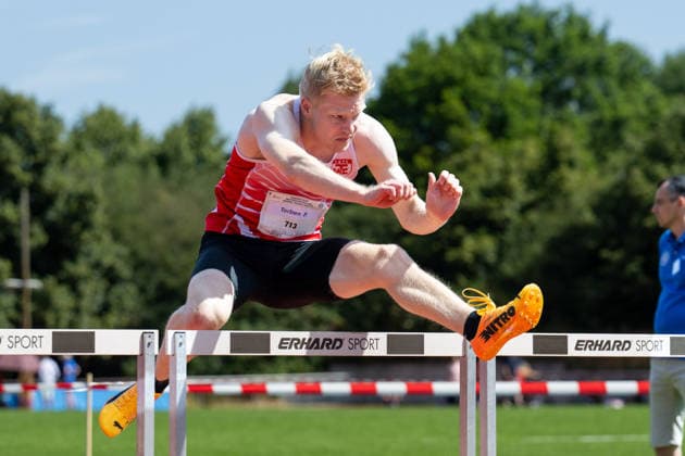 RECORD DATE NOT STATED Norddeutsche Leichtathletik Meisterschaften - Bremen, Deutschland 12.07.2026 BREMEN, DEUTSCHLAND - JULY 12: Torben PREPENS (Start Nr. 713, TV Cloppenburg) during the Norddeutsche Leichtathletik Meisterschaften at Bremen on July 12, 2026 in Bremen, Deutschland. *** North German Track and Field Championships, Bremen, Germany, July 12, 2026 BREMEN, GERMANY JULY 12 Torben PREPENS, start No. 713, TV Cloppenburg, during the North German Track and Field Championships in Bremen on July 12, 2026 in Bremen, Germany Copyright: xBEAUTIFULxSPORTS PeterxWeberx