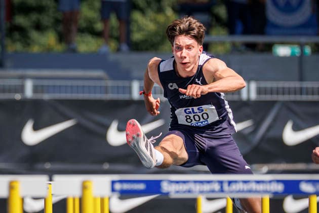 85. Deutsche Meisterschaften U20; Bochum, 12.07.2026 Jonathan Knüvener (Cologne Athletics); 85. Deutsche Meisterschaften U20 am 12.07.2026 im Lohrheidestadion, Bochum (Nordrhein-Westfalen) *** 85th German U20 Championships, Bochum, July 12, 2026 Jonathan Knüvener, Cologne Athletics 85th German U20 Championships on July 12, 2026, at Lohrheidestadion, Bochum, North Rhine-Westphalia Copyright: xBEAUTIFULxSPORTS B.Hoffmannx