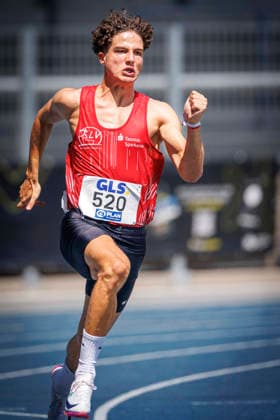85. Deutsche Meisterschaften U20; Bochum, 12.07.2026 Ismael Moktadir (Königsteiner LV); 85. Deutsche Meisterschaften U20 am 12.07.2026 im Lohrheidestadion, Bochum (Nordrhein-Westfalen) *** 85th German U20 Championships, Bochum, July 12, 2026; Ismael Moktadir, Königsteiner LV; 85th German U20 Championships on July 12, 2026, at Lohrheidestadion, Bochum, North Rhine-Westphalia Copyright: xBEAUTIFULxSPORTS B.Hoffmannx
