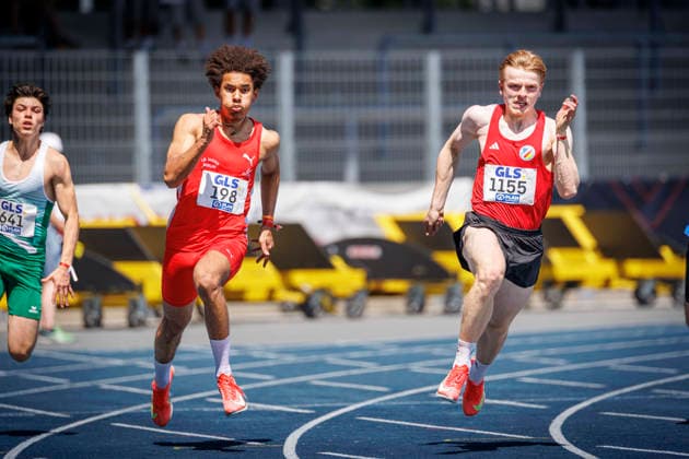 85. Deutsche Meisterschaften U20; Bochum, 12.07.2026 Garcia Chayan Castro (LG Nord Berlin) und Jakob Bauerschlag (Kieler TB); 85. Deutsche Meisterschaften U20 am 12.07.2026 im Lohrheidestadion, Bochum (Nordrhein-Westfalen) *** 85th German U20 Championships, Bochum, July 12, 2026: Garcia Chayan Castro (LG Nord Berlin) and Jakob Bauerschlag (Kieler TB) at the 85th German U20 Championships on July 12, 2026, at Lohrheidestadion in Bochum, North Rhine-Westphalia Copyright: xBEAUTIFULxSPORTS B.Hoffmannx