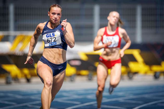 85. Deutsche Meisterschaften U20; Bochum, 12.07.2026 Paula Springstein (Ostsee Sprint- und Laufteam Rostock e.V.); 85. Deutsche Meisterschaften U20 am 12.07.2026 im Lohrheidestadion, Bochum (Nordrhein-Westfalen) *** 85th German U20 Championships, Bochum, July 12, 2026 Paula Springstein, Ostsee Sprint and Running Team Rostock e.V. 85th German U20 Championships on July 12, 2026, at Lohrheidestadion, Bochum, North Rhine-Westphalia Copyright: xBEAUTIFULxSPORTS B.Hoffmannx