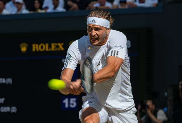 Tennis - Wimbledon Championship 2026 - Day 14 LONDON, ENGLAND - Sunday, July 12, 2026: Alexander Zverev (GER) during the Gentlemen s Singles Final match on Day Fourteen of The Championships Wimbledon 2026 at the All England Lawn Tennis and Croquet Club. (Photo by Kirsten Holst Propaganda) LONDON All England Lawn Tennis and Croq GREATER LONDON ENGLAND  Copyright: xKirstenxHolstx 2026-07-12-025-Wimbledon_Day_14