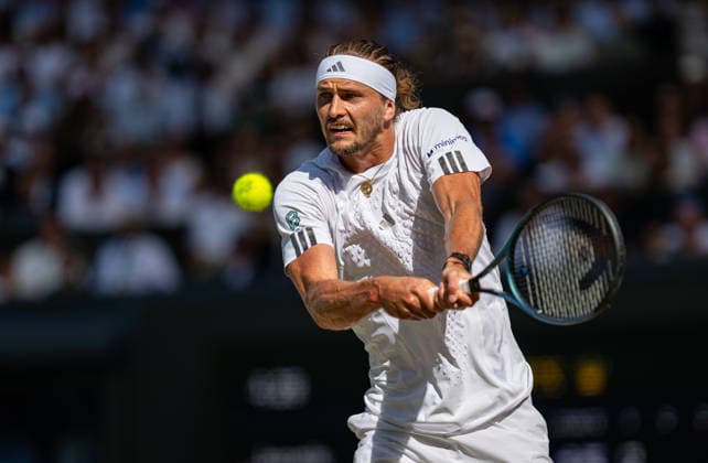 Tennis - Wimbledon Championship 2026 - Day 14 LONDON, ENGLAND - Sunday, July 12, 2026: Alexander Zverev (GER) during the Gentlemen s Singles Final match on Day Fourteen of The Championships Wimbledon 2026 at the All England Lawn Tennis and Croquet Club. (Photo by Kirsten Holst Propaganda) LONDON All England Lawn Tennis and Croq GREATER LONDON ENGLAND  Copyright: xKirstenxHolstx 2026-07-12-026-Wimbledon_Day_14