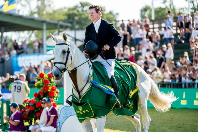 260712 Shane Sweetnam of Ireland celebrates after Rolex Grand Prix during the Falsterbo Horse Show on July 12, 2026 in Falsterbo. Photo: Christian Örnberg BILDBYRAN COP 166 CO0712 ridsport equestrian falsterbo horse show ridsportlaget bbeng Rolex Grand Prix jubel *** July 12, 2026: Shane Sweetnam of Ireland celebrates after the Rolex Grand Prix during the Falsterbo Horse Show on July 12, 2026 in Falsterbo. Photo by Christian Örnberg, BILDBYRAN COP 166 CO0712 equestrian sports Falsterbo Horse Show Ridsportlaget BBENG Rolex Grand Prix celebration  Copyright: CHRISTIANxÖRNBERG BB260712CO206