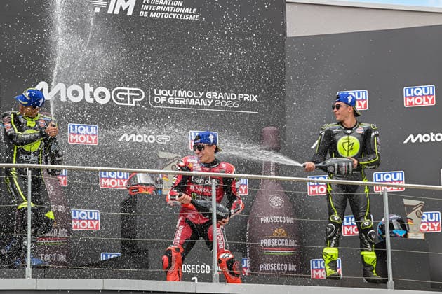 Motorrad Grand Prix Deutschland 2026, Sachsenring MotoGP 12.07.2026 ab 9.00Uhr Uhr Hohenstein-Ernstthal, Sachsenring Im Foto: 93 Marc Marquez Ducati Lenovo Team, 79 Ai Ogura Trackhouse MotoGP Team, 25 Raul Fernandez Trackhouse MotoGP Team Motorrad Grand Prix Deutschland 2026, Sachsenring MotoGP Hohenstein-Ernsttal Sachsen Deutschland *** 2026 German Motorcycle Grand Prix, Sachsenring MotoGP, July 12, 2026, starting at 9:00 a.m., Hohenstein-Ernstthal, Sachsenring. Pictured: No. 93 Marc Marquez, Ducati Lenovo Team, No. 79 Ai Ogura, Trackhouse MotoGP Team; No. 25 Raul Fernandez, Trackhouse MotoGP Team; 2026 German Motorcycle Grand Prix, Sachsenring MotoGP, Hohenstein-Ernstthal, Saxony, Germany Copyright: xEHLxMedia MichelxKöhlerx 20261207-Rennen der MotoGP-Sachsenring_045