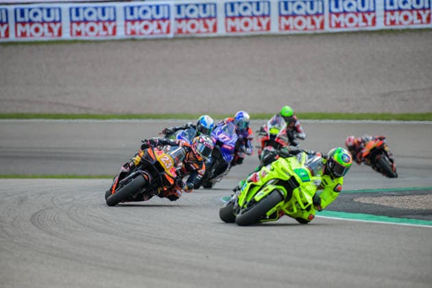 Motorrad Grand Prix Deutschland 2026, Sachsenring MotoGP 12.07.2026 ab 9.00Uhr Uhr Hohenstein-Ernstthal, Sachsenring Im Foto: 21 Franco Morbidelli Pertamina Enduro VR46 Racing Team, 23 Enea Bastianini Red Bull KTM Tech3 Motorrad Grand Prix Deutschland 2026, Sachsenring MotoGP Hohenstein-Ernsttal Sachsen Deutschland *** 2026 German Motorcycle Grand Prix, Sachsenring MotoGP July 12, 2026, starting at 9:00 a.m., Hohenstein Ernstthal, Sachsenring. Pictured: No. 21 Franco Morbidelli (Pertamina Enduro VR46 Racing Team) and No. 23 Enea Bastianini (Red Bull KTM Tech3). 2026 German Motorcycle Grand Prix, Sachsenring MotoGP, Hohenstein-Ernstthal, Saxony, Germany Copyright: xEHLxMedia MichelxKöhlerx 20261207-Rennen der MotoGP-Sachsenring_075