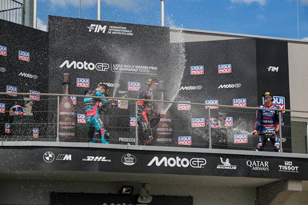 Motorrad Grand Prix Deutschland 2026, Sachsenring Moto2 12.07.2026 ab 12:15Uhr Uhr Hohenstein-Ernstthal, Sachsenring Im Foto: 04 Ivan Ortola QJMotor MSi,96 Daniel Holgado CFMOTO Aspar Team,28 Izan Guevara BLU CRU Pramac Yamaha Motorrad Grand Prix Deutschland 2026, Sachsenring Moto2 Hohenstein-Ernsttal Sachsen Deutschland *** 2026 German Motorcycle Grand Prix, Sachsenring Moto2, July 12, 2026, starting at 12:15 p.m., Hohenstein-Ernstthal, Sachsenring. Pictured: No. 04 Ivan Ortola (QJMotor MSi), No. 96 Daniel Holgado (CFMOTO Aspar Team), No. 28 Izan Guevara (BLU CRU Pramac Yamaha). 2026 German Motorcycle Grand Prix, Sachsenring Moto2, Hohenstein-Ernstthal, Saxony, Germany Copyright: xEHLxMedia MichelxKöhlerx 20261207-Rennen der Moto2-Sachsenring_014