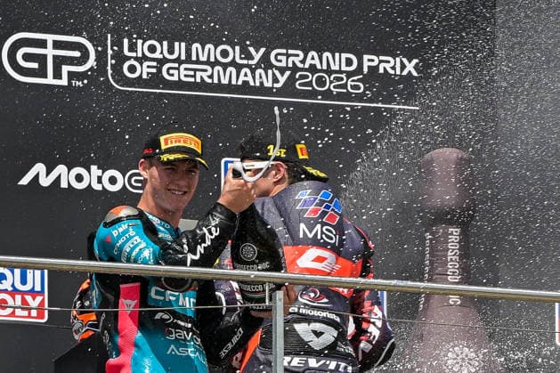 Motorrad Grand Prix Deutschland 2026, Sachsenring Moto2 12.07.2026 ab 12:15Uhr Uhr Hohenstein-Ernstthal, Sachsenring Im Foto: 04 Ivan Ortola QJMotor MSi,96 Daniel Holgado CFMOTO Aspar Team,28 Izan Guevara BLU CRU Pramac Yamaha Motorrad Grand Prix Deutschland 2026, Sachsenring Moto2 Hohenstein-Ernsttal Sachsen Deutschland *** 2026 German Motorcycle Grand Prix, Sachsenring Moto2, July 12, 2026, starting at 12:15 p.m., Hohenstein-Ernstthal, Sachsenring. Pictured: No. 04 Ivan Ortola (QJMotor MSi), No. 96 Daniel Holgado (CFMOTO Aspar Team), No. 28 Izan Guevara (BLU CRU Pramac Yamaha). 2026 German Motorcycle Grand Prix, Sachsenring Moto2, Hohenstein-Ernstthal, Saxony, Germany Copyright: xEHLxMedia MichelxKöhlerx 20261207-Rennen der Moto2-Sachsenring_016