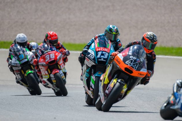 Motorrad Grand Prix Deutschland 2026, Sachsenring Moto2 12.07.2026 ab 12:15Uhr Uhr Hohenstein-Ernstthal, Sachsenring Im Foto: 13 Celestino Vietti SpeedRS Team, 36 Ãngel Piqueras QJMotor MSi, Motorrad Grand Prix Deutschland 2026, Sachsenring Moto2 Hohenstein-Ernsttal Sachsen Deutschland *** 2026 German Motorcycle Grand Prix, Sachsenring Moto2, July 12, 2026, starting at 12:15 p.m., Hohenstein Ernstthal, Sachsenring. Pictured: No. 13 Celestino Vietti (SpeedRS Team), No. 36 Ãngel Piqueras (QJMotor MSi), 2026 German Motorcycle Grand Prix, Sachsenring Moto2, Hohenstein-Ernstthal, Saxony, Germany Copyright: xEHLxMedia MichelxKöhlerx 20261207-Rennen der Moto2-Sachsenring_020