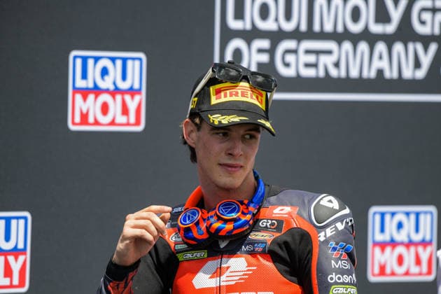 Motorrad Grand Prix Deutschland 2026, Sachsenring Moto2 12.07.2026 ab 12:15Uhr Uhr Hohenstein-Ernstthal, Sachsenring Im Foto: 04 Ivan Ortola QJMotor MSi Motorrad Grand Prix Deutschland 2026, Sachsenring Moto2 Hohenstein-Ernsttal Sachsen Deutschland *** 2026 German Motorcycle Grand Prix, Sachsenring Moto2, July 12, 2026, starting at 12:15 p.m., Hohenstein Ernstthal, Sachsenring. In Photo 04: Ivan Ortola, QJMotor MSi, 2026 German Motorcycle Grand Prix, Sachsenring Moto2, Hohenstein-Ernstthal, Saxony, Germany Copyright: xEHLxMedia MichelxKöhlerx 20261207-Rennen der Moto2-Sachsenring_035