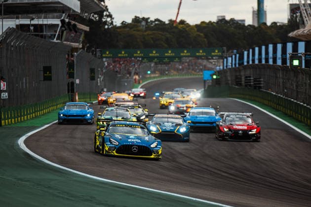 FIA WEC - 6 HOURS OF SAO PAULO 2026 79 CRESSONI Matteo (ita), HODENIUS Lin (ned), ZELGER Johannes (ita), Iron Lynx, Mercedes-AMG GT3 Evo 79, LM GT3, action, start of the race, depart, during the 6 Hours of Sao Paulo 2026, 4th round of the 2026 FIA World Endurance Championship, from July 10 to 12, 2026 on the Interlagos Circuit in Sao Paulo, Brazil -  Copyright: xAndreaxLorenzinax
