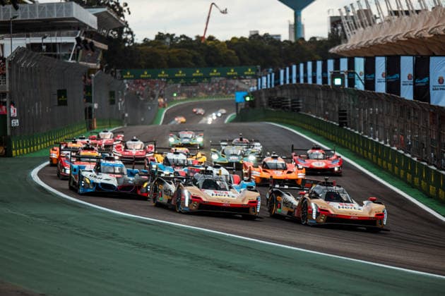 FIA WEC - 6 HOURS OF SAO PAULO 2026 12 NATO Norman (fra), STEVENS Will (gbr), Cadillac Hertz Team Jota, Cadillac V-Series.R 12, Hypercar, action, 38 BAMBER Earl (nzl), BOURDAIS SÃ bastien (fra), Cadillac Hertz Team Jota, Cadillac V-Series.R 38, Hypercar, action, start of the race, depart, during the 6 Hours of Sao Paulo 2026, 4th round of the 2026 FIA World Endurance Championship, from July 10 to 12, 2026 on the Interlagos Circuit in Sao Paulo, Brazil -  Copyright: xAndreaxLorenzinax